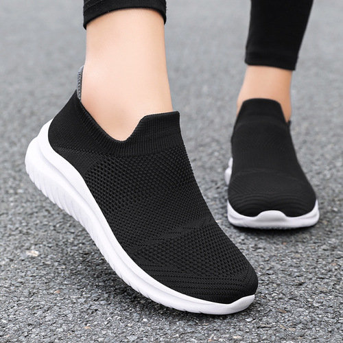 Summer Women's Shoes Stylish New Soft Sole Comfortable Women's Casual Slip-on Breathable Mesh Footwear Healthy Walking Shoes