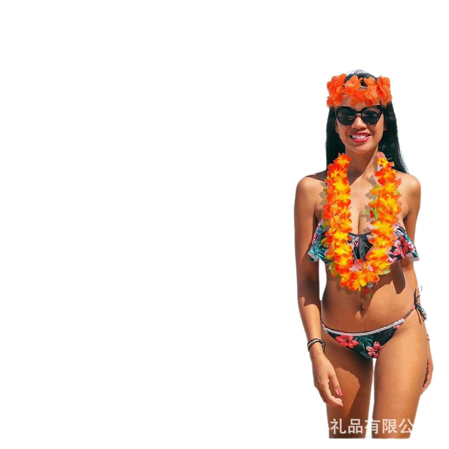 Guirnalda de fiesta hawaiana nueva combinación de combinación multicolor para fiestas de cumpleaños navideñas con guirnaldas de tela