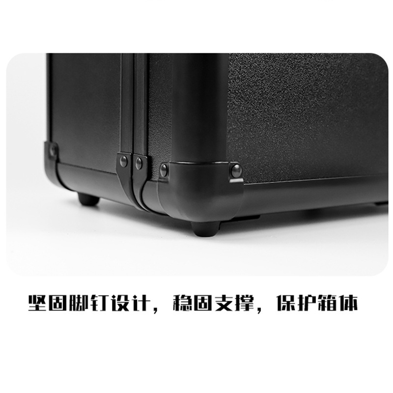 Caja de herramientas portátil de aleación de aluminio con ranura de tarjeta, para almacenamiento de herramientas image 3