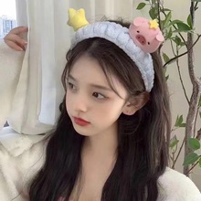 韩国网红秋冬束发带女2025新款可爱星星小猪化妆洗脸精致防滑发箍