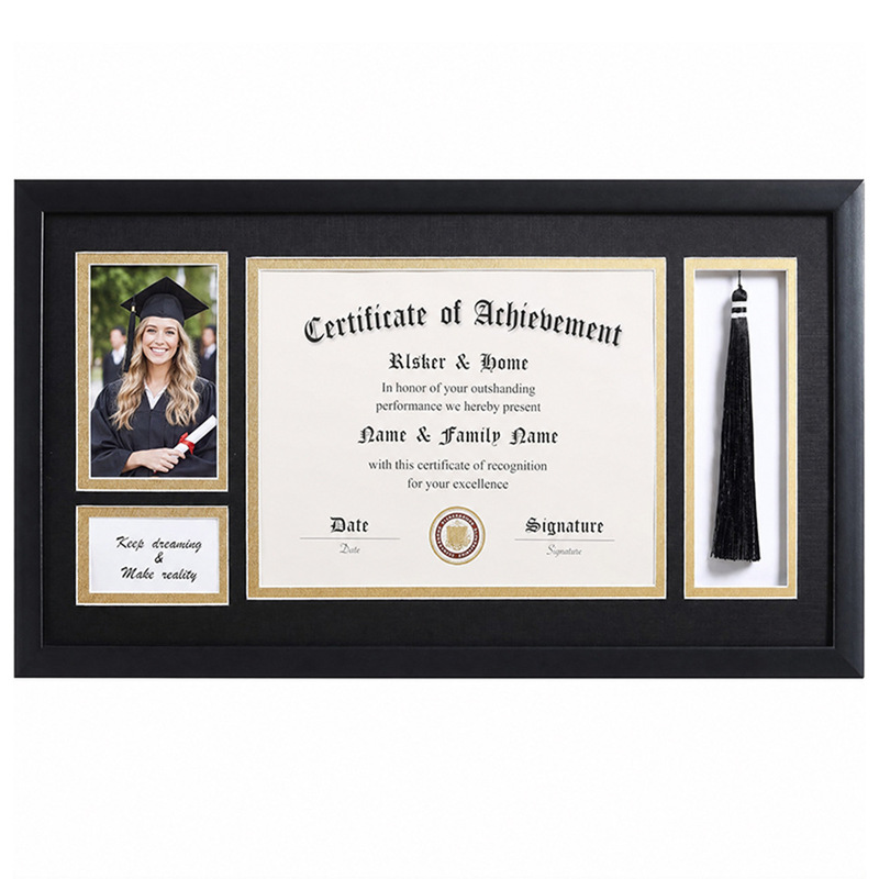 Cross-Border Diploma Frame, Graduation Certificate, Honorary Certificate, Business License, Award Certificate, Framed Wall Hanging Picture Frame, Frame, Mirror Frame