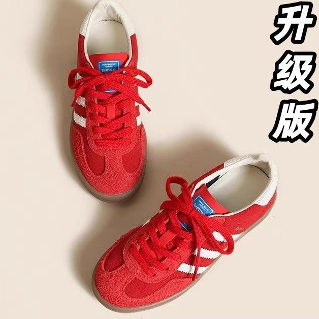 小个子百搭平底阿甘鞋女内增高2025秋季新款款厚底休闲运动德训鞋