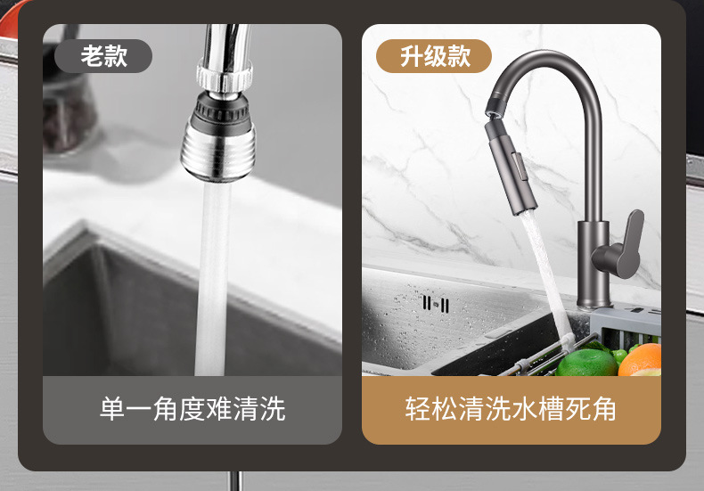 Kitchen faucet extender, splash-proof water pipe, universal rotatable multi-functional joint, pressurized foaming device, water nozzle Item Picture