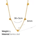 XL135GT Horizontal Heart Gold Necklace