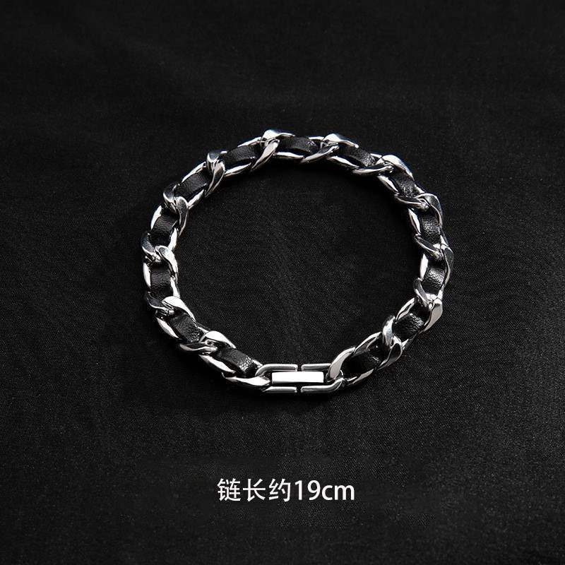 ブレスレットメンズチタン鋼無色多用途トレンディなアクセサリー女性のためのシンプルな個性レトロヒップホップアクセサリー送料無料卸売|undefined