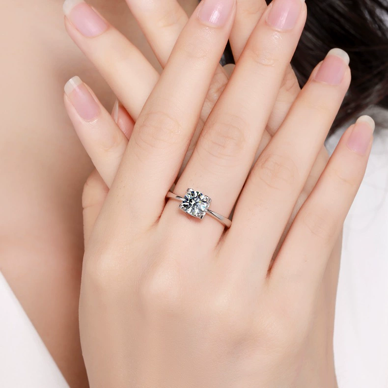 Wedding ring for beloved, 1 carat, Birthday gift