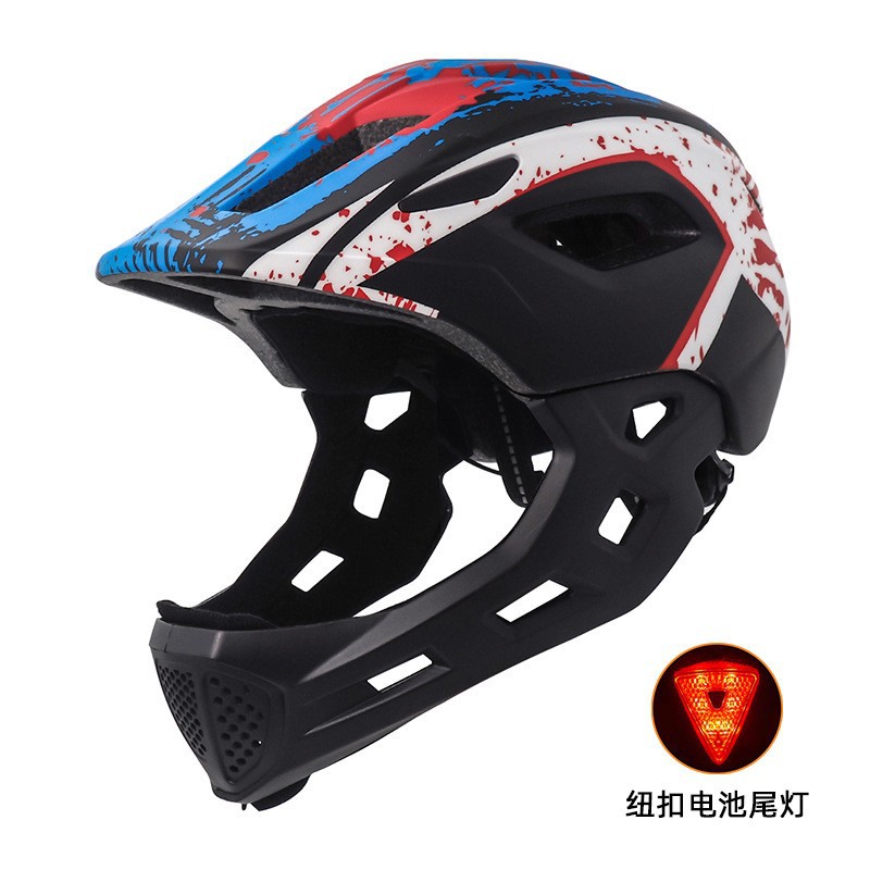 Black, red and blue - triangle tail light with buttons