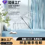 直杆抗风透明纯色自动伞