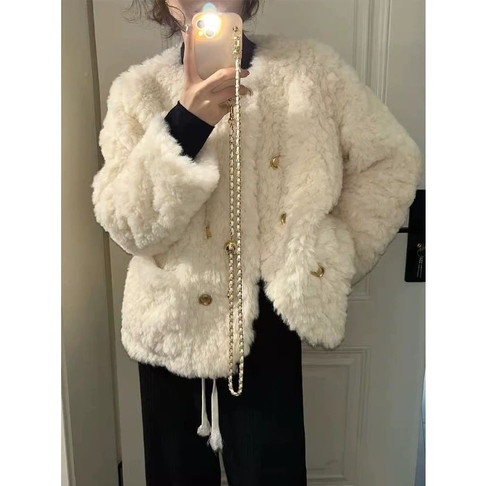 Белая цветная зимняя пуховая куртка, в стиле Chanel, для подростков, свободный крой, оверсайз, повышенная утеплённость