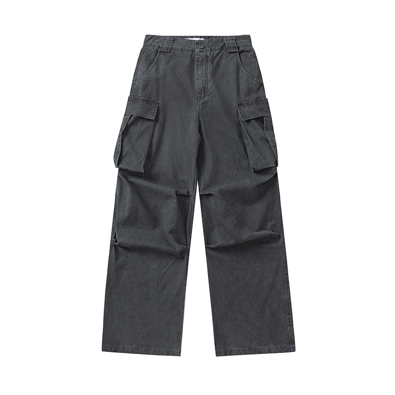 Moderne Ian 24 Herbst Herrenbekleidung Neue hochwertige gewaschene Steinschleif-Arbeitskleidung Taschen-Jeanshose_voghion.com