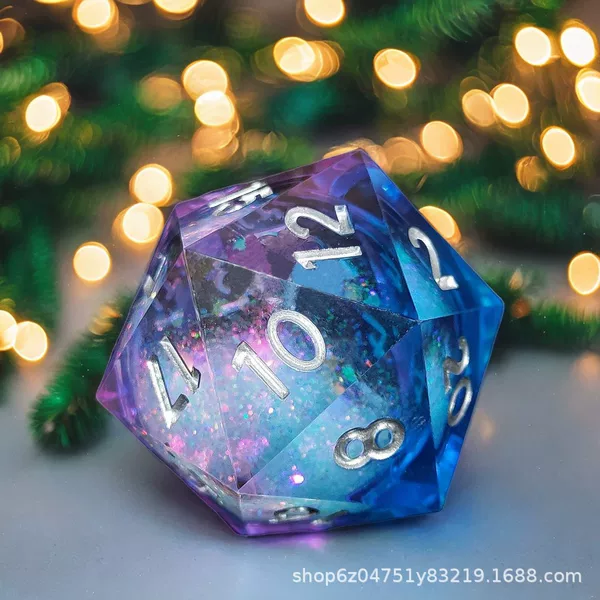 35mmD20 Dice Liquid quicksand COC Running group Dice DND Dungeons & Dragons TRPG Cosplay D20