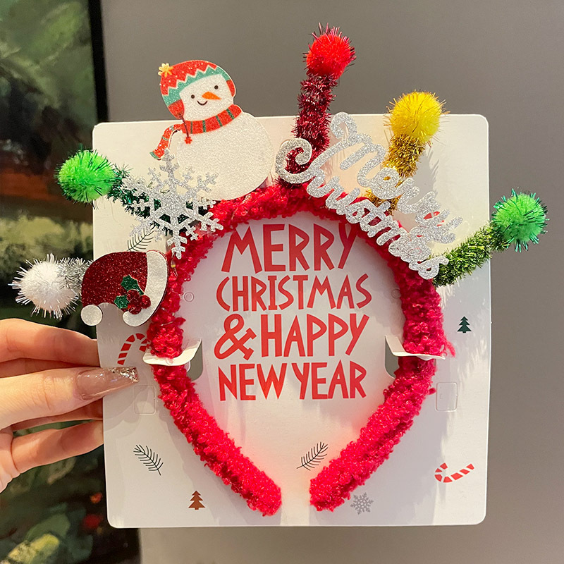 Bonito Minnie arco de cabeza de Navidad mujer dulce cabello fijación de cabello fiestas de cabello adornos de tocado