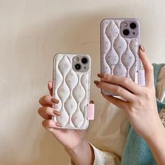 Lock-Edge Leather Texture Full-Screen Small Floral iPhone 15 Apple 12 Compatible 13/14 Pro Max Phone Case Anti-Slip