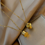 Печать, ретро подвеска, дизайнерская цепочка до ключиц из нержавеющей стали, этнический аксессуар, этнический стиль