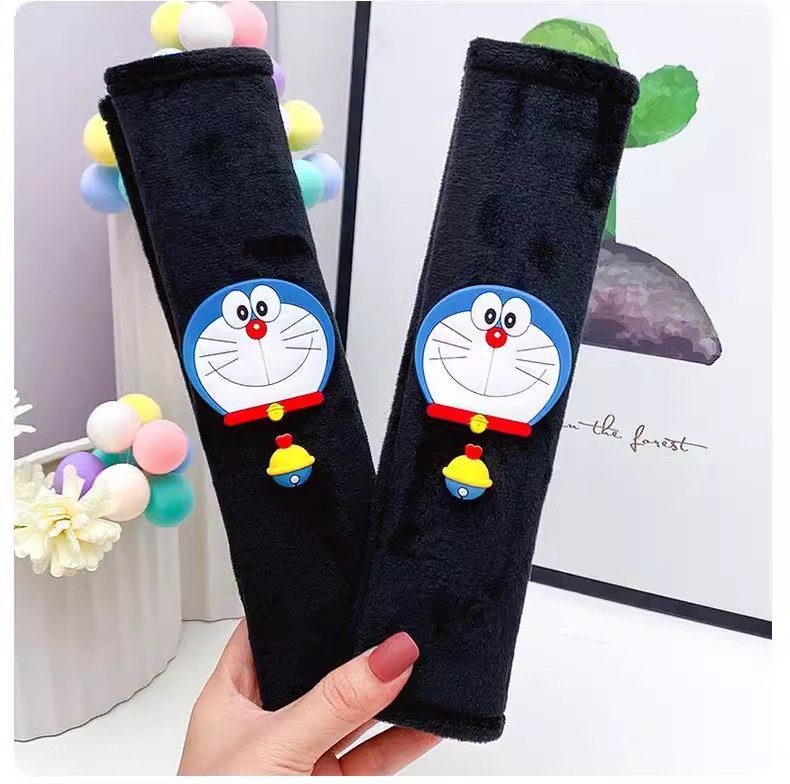 Car Seat Belt Shoulder Cover, High-End, Anti-Strangle, Soft, Jingle Cat, Cute, Extended Car Decoration Cartoon