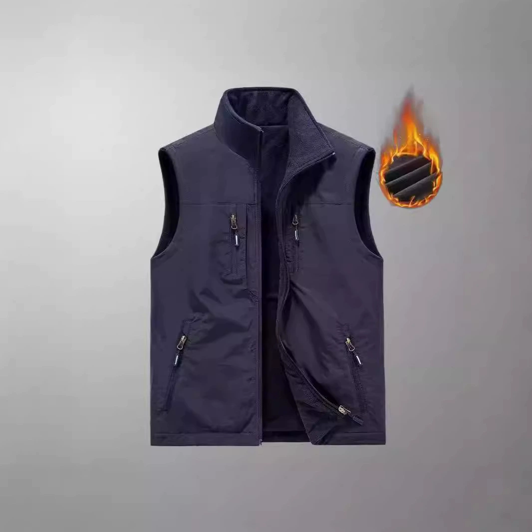 Double-sided travel sports warm vest, plus size