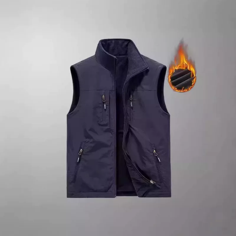 Double-sided travel sports warm vest, plus size