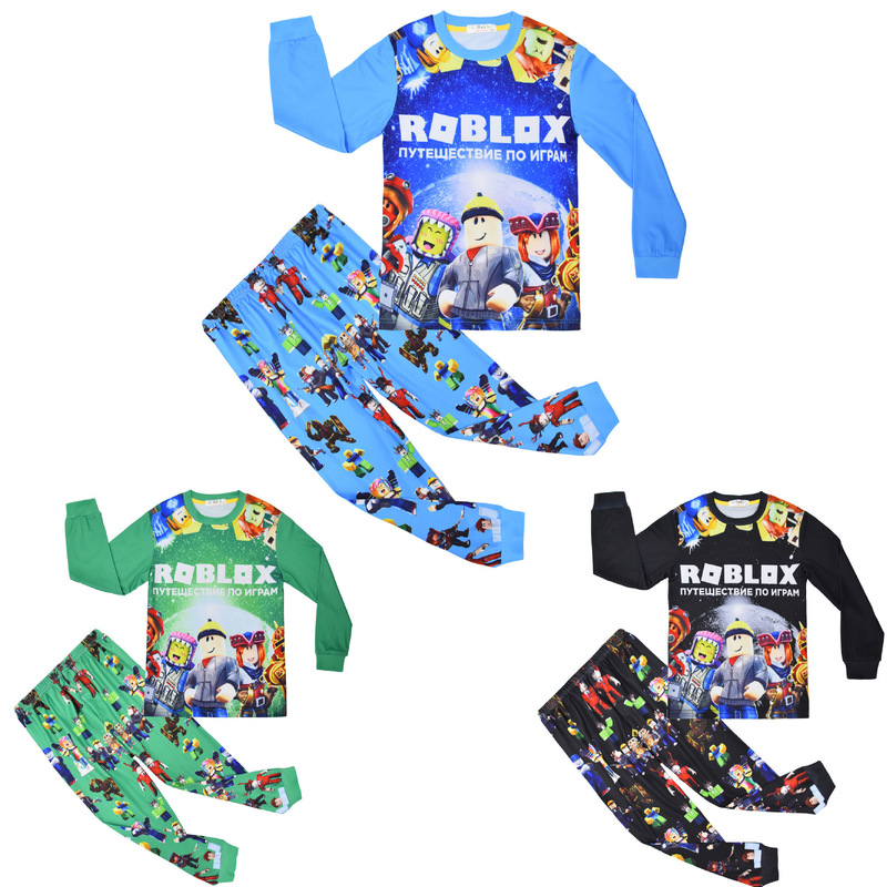 In-Stock Roblox Roblox Children's Loungewear Set Long-Sleeve Two-Piece Pajamas Pants 6053