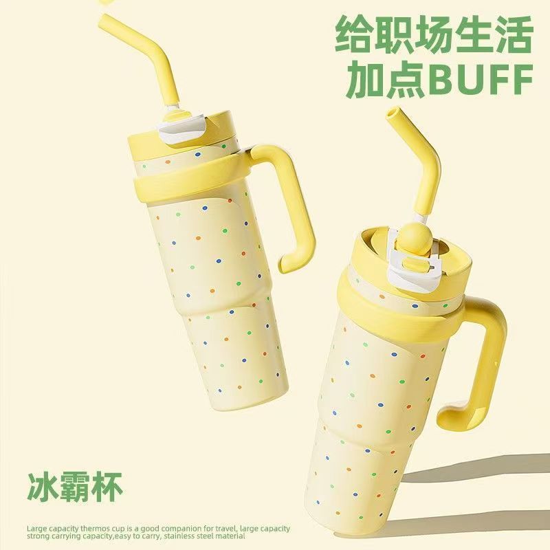 Cute Insulated Cup, New Winter Model for Girls, High-Capacity Ice Cup, Specially Designed for Students to Carry to School