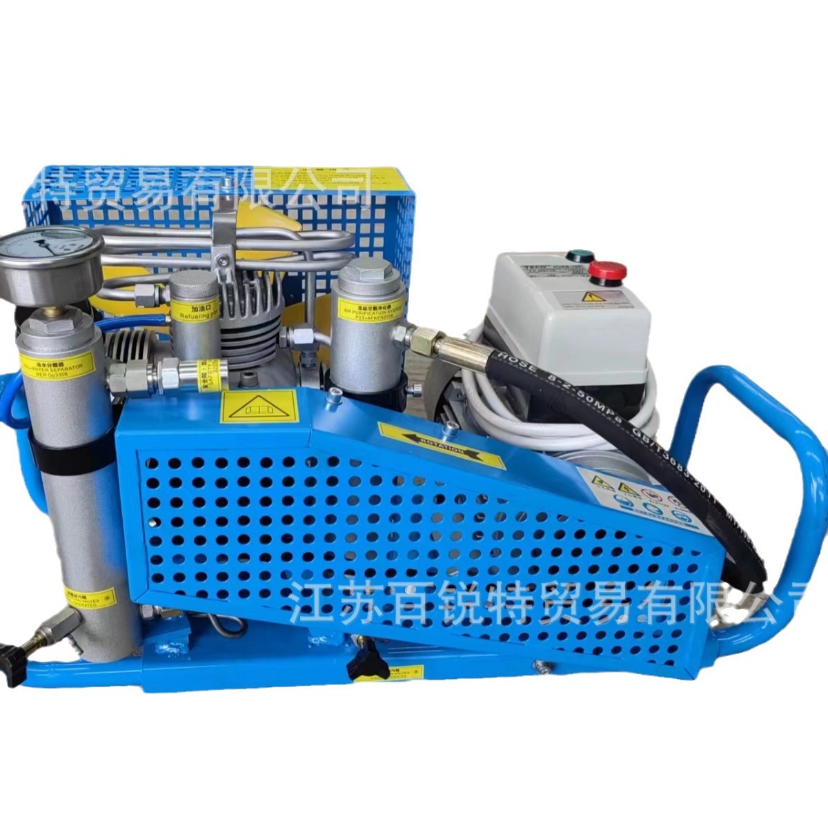 野渡翁AH-100E空气呼吸器填充泵 100L消防空气压缩机 带检测报告