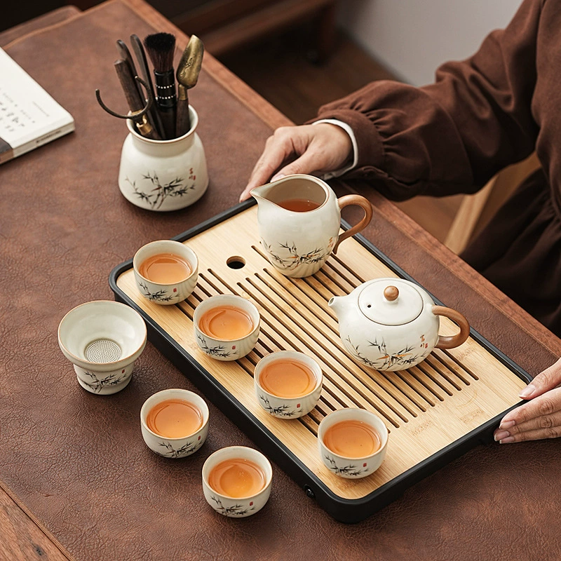 High-end tea set for home use, teapot, tea cup, light luxury style, new collection