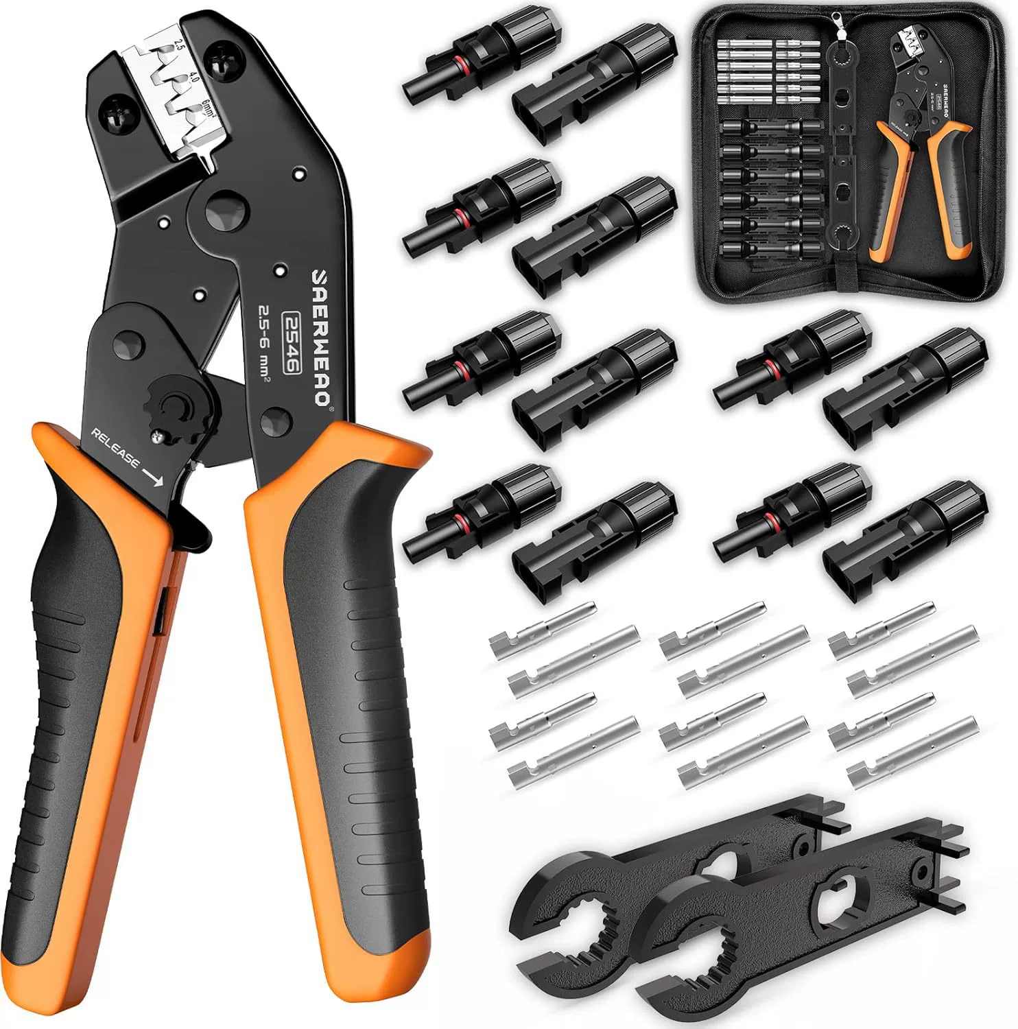 Набор для обжима с солнечным разъемом для солнечных панелей PV кабель 2.