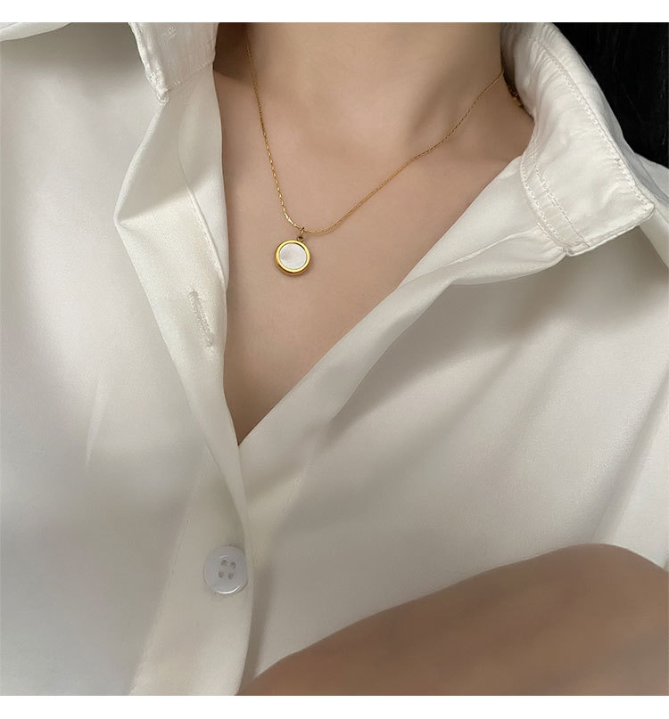 Elegant Geometric Titanium Steel Necklace_colorza_5