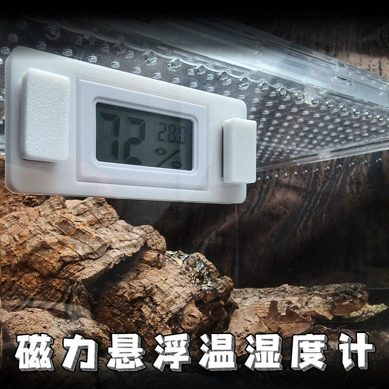 Измеритель температуры и влажности черепахи, скалолазная температура подвески Акриловый стеклянный краб-отшельник рептилия