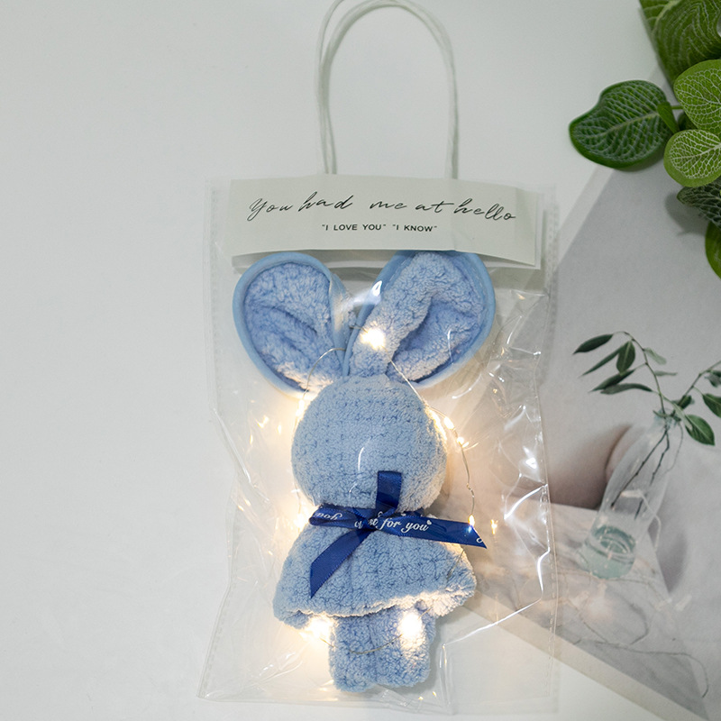包边蓝色兔+手提+暖灯