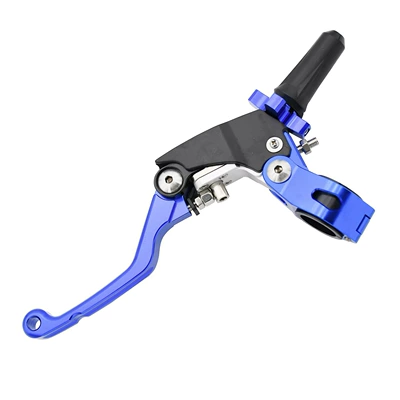 Wholesale off-road motorcycle anti-fall Other brake systems - blue-anti-fall-clutch-handle