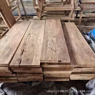 厂家定制老榆木板材民宿楼梯板实木板老木料原木板复古桌面旧门板