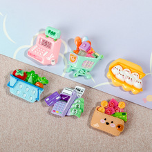 diy树脂配件 手机挂件钥匙扣发夹头绳 小超市购物车篮子鸡蛋钱包