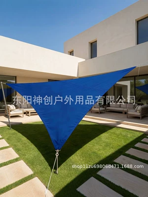 210D Oxford cloth triangular sunshade sail for outdoor courtyard, sun protection, waterproof canopy, balcony camping sunshade