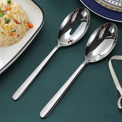 Platinum 304 stainless steel public spoon household hotel restaurant serving spoon creative thick stainless steel dish dividing spoon