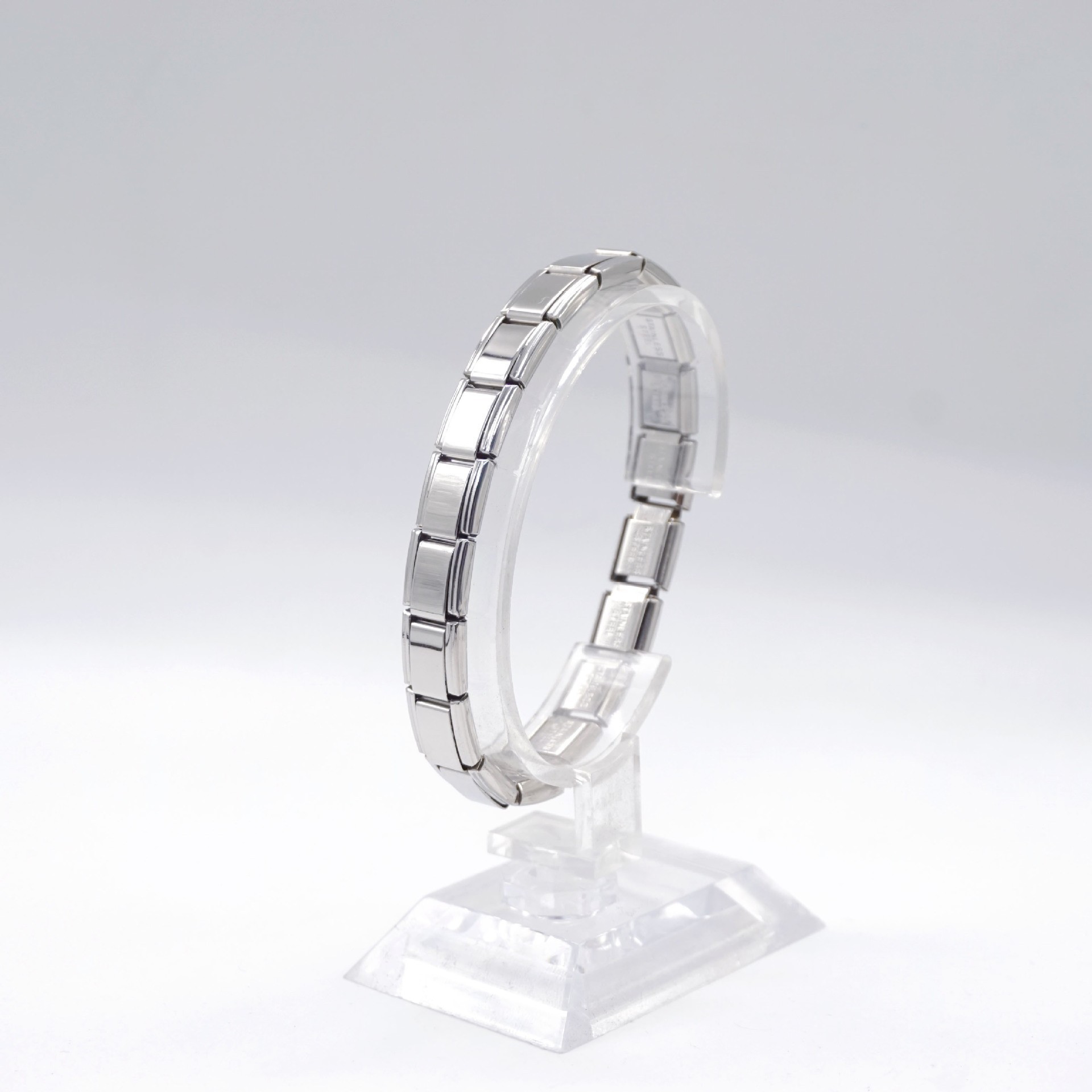 Hand-Polished Stainless Steel Bracelet Italian Modular Bracelet Modular Link DIY Detachable Set Decoration
