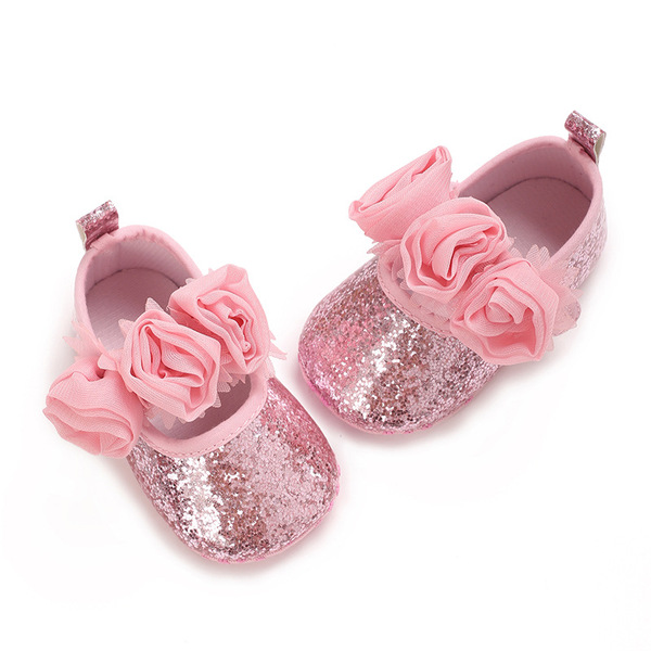 0-18 months baby cute soft sole flower decorated PU leather flat…