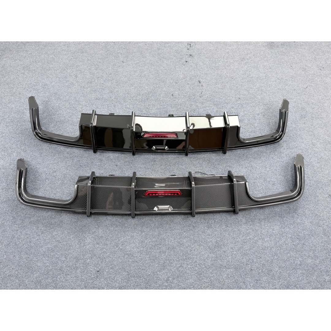 Suitable for 19-25 Models of Audi C8 A6 Modified to S6 with Lighted Rear Lip, S-Line Rear Diffuser, Tailpipe Exhaust, and Rear Bumper