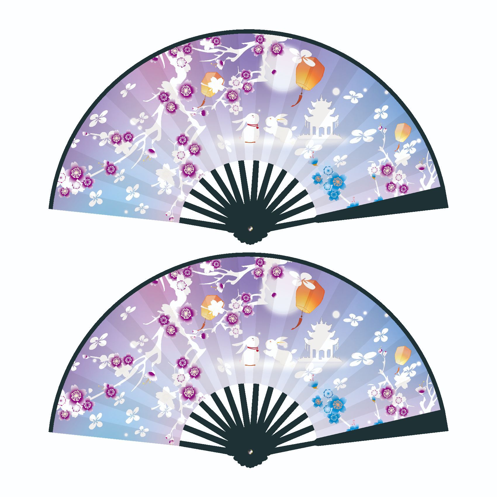 8 인치 양면 같은 (요정 도시 달 토끼)