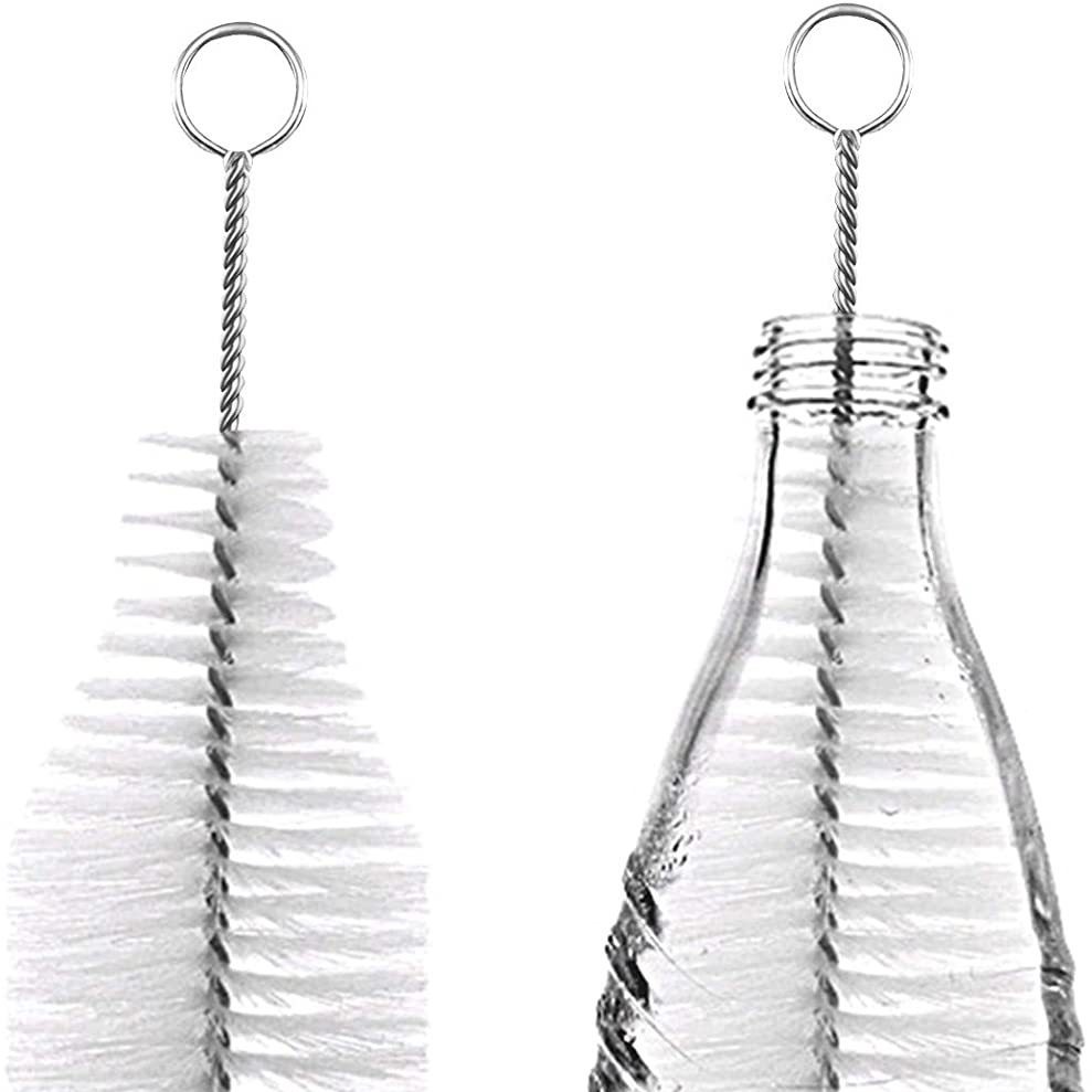 Amazon burbuja botella de agua cepillo fabricante soda botella de vidrio de agua cepillo Copa cepillo de hilo de algodón de coco marrón cepillo de isal