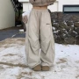 新款秋冬美式拖地长裤