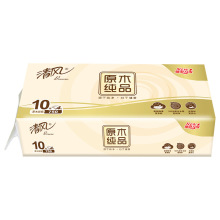 清风卷纸无芯4层原木75克10卷家庭卫生纸厕纸手纸家用长卷