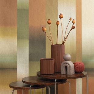 Atelier Belgium imported wallpaper high-grade environmentally friendly linen yarn gradient color geometric graphic wallpaper