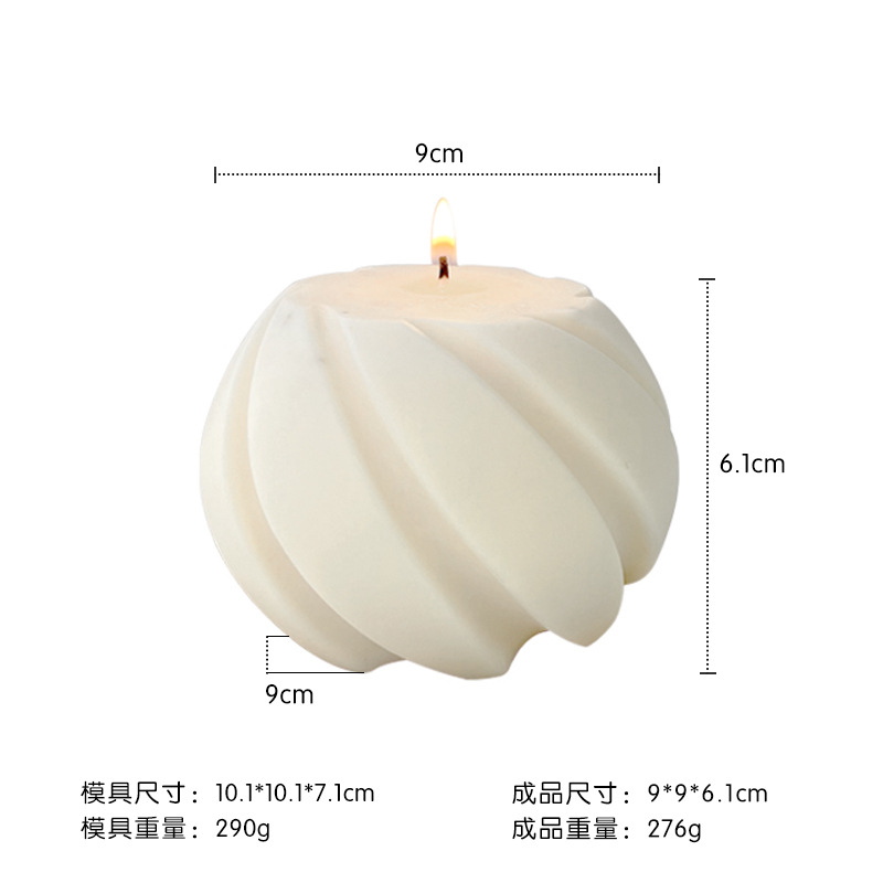 Jiahui-mei origami esfera molde de barro de banana columna de rayas geométricas resina de banda magnética molde de decoración mayorista