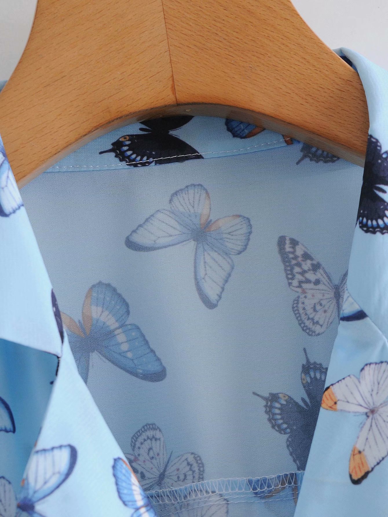 Retro Butterfly Print Top NSAM36334