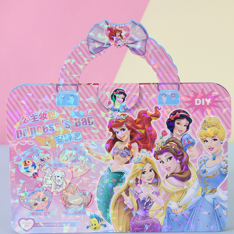 Pegatinas de dibujos animados para niños Conjunto de chicas lindas Pintura Vestir para colorear Belleza Hecho a mano Paquete de regalo de libro tranquilo de bricolaje