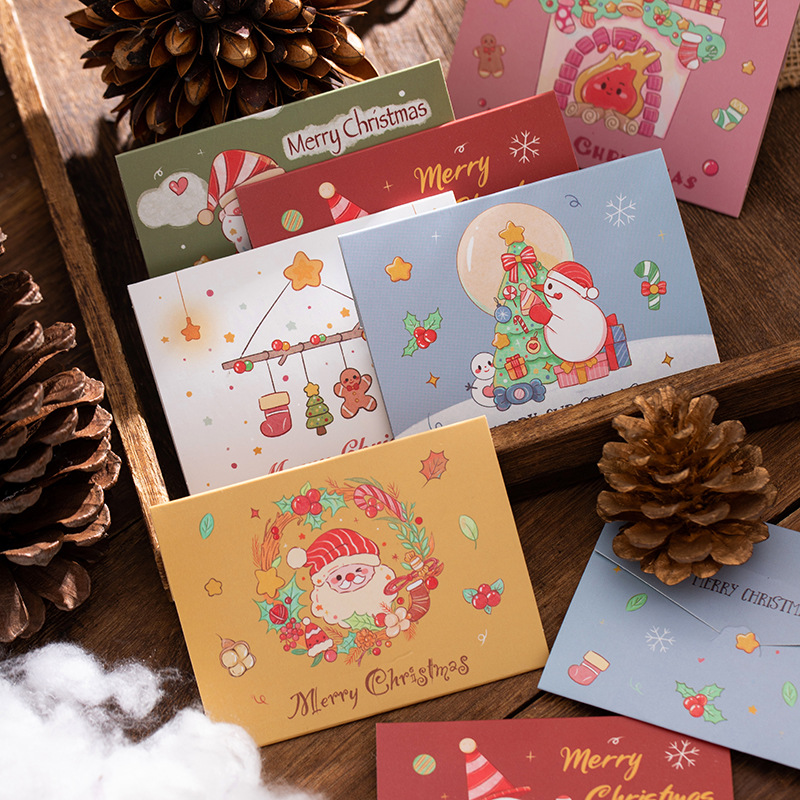 Cute Cartoon Christmas Folding Paper Printing Greeting Card display picture 6