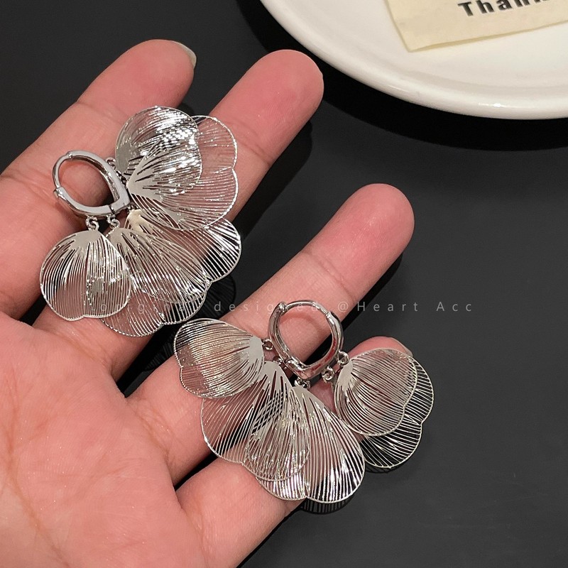 镂空蝶翼流苏耳环女2025新款轻奢高级感耳饰时尚精致小众设计耳钉|undefined