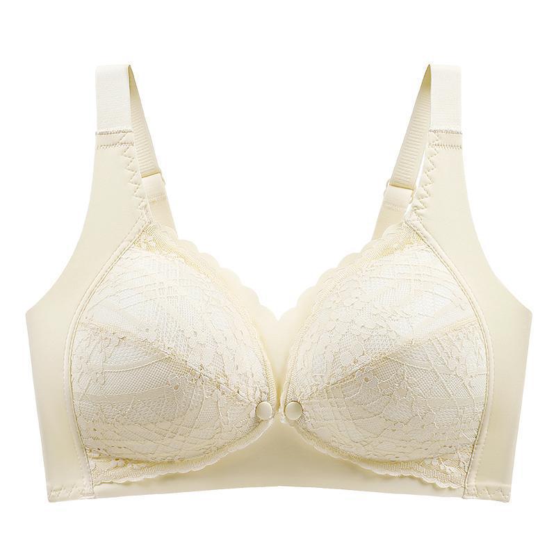 Mulberry Silk Breastfeeding Bra Front Open Buckle Pregnant Women Anti-sagging Side Collection Secondary Milk Postpartum Underwear_voghion.com