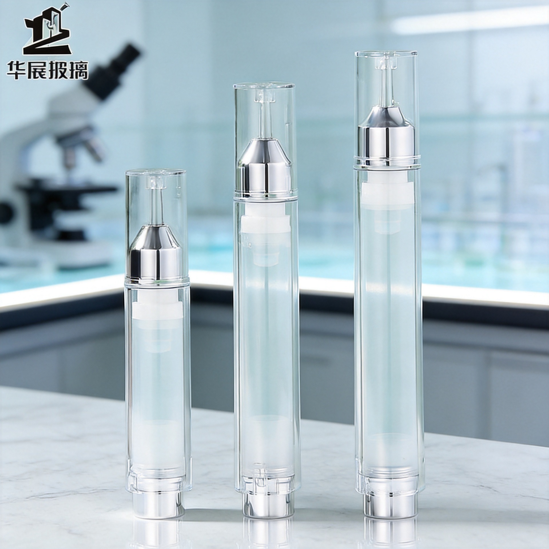 In-Stock 5ml Packaging Material Ultrasonic Knife Needle Tube 10ml Vacuum Water Light 15ml Eye Cream Applicator Dispensing Bottle with Press Type