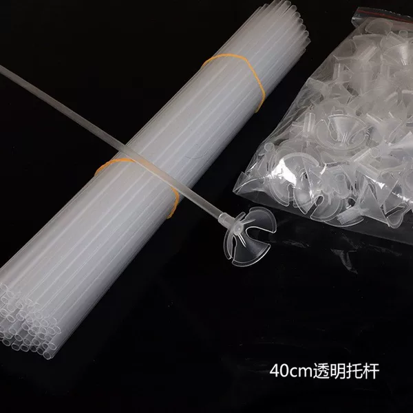 40cm white balloon pole transparent color drag Pole Pole Balloon Cup stick balloon pole